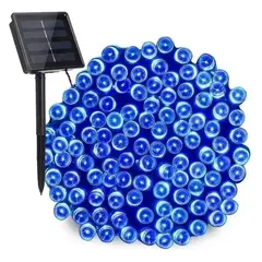 GENERICO - Luces de Navidad Solar 10 Metros 100 led Azul