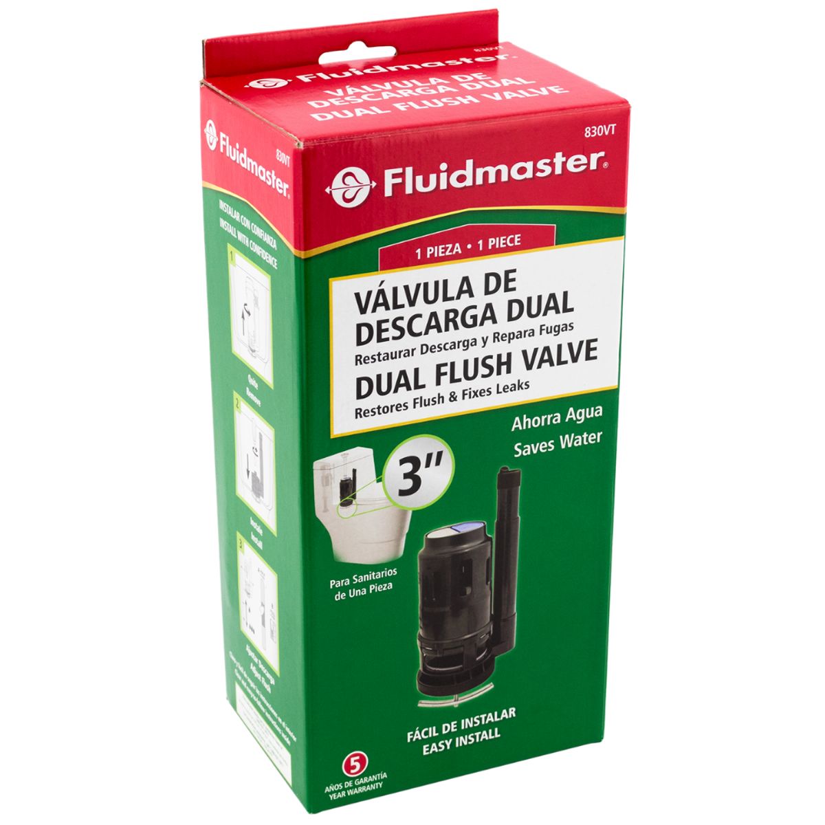 GENERICO - VALVULA DESARGA DUAL FLUIDMASTER PARA ONE-PIECE 3 PULGADA