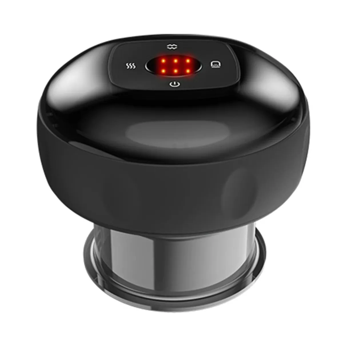 OEM - MASAJEADOR INALAMBRICO DE VENTOSAS RECARGABLE NEGRO