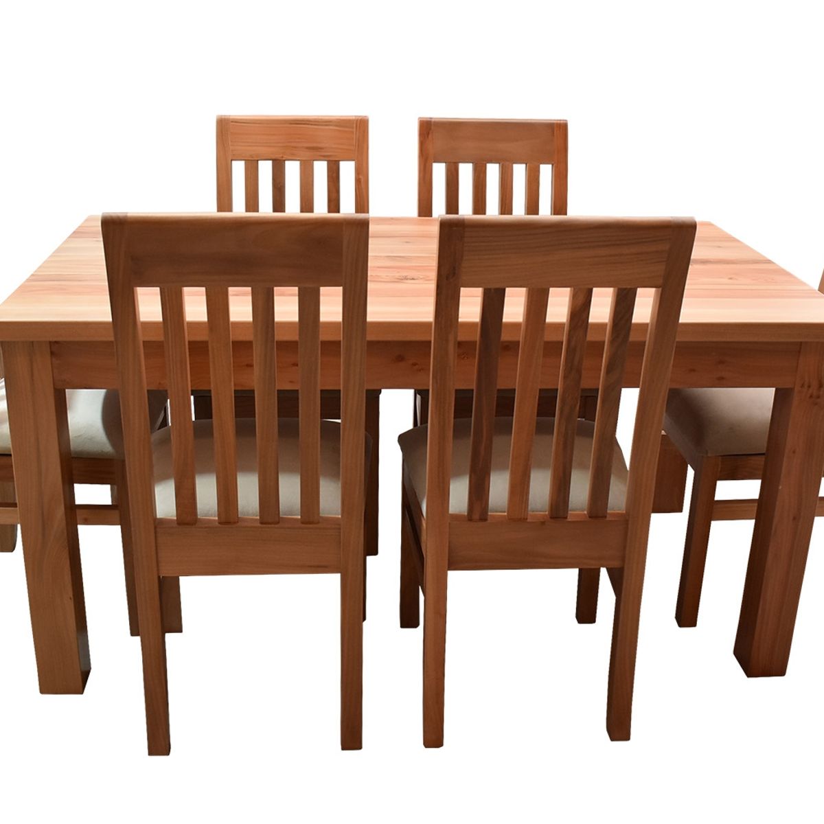 MUEBLES NATIVA - Comedor Nativo 90x160 6 Sillas Italia Beige