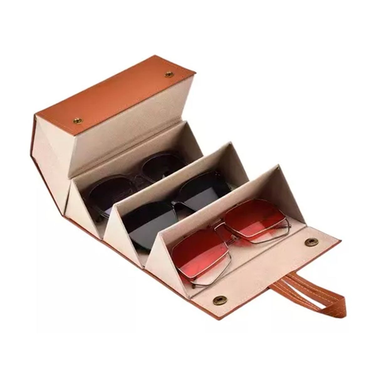 GENERICO - Organizador Lentes De Sol Gafas Plegable 6 Compartimientos