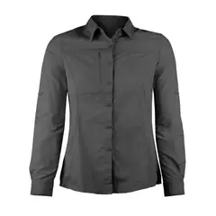 ANDESLAND OUTDOOR APPAREL - Blusa Trekking Ripstop Manga Larga UPF50 Fénec Grafito Mujer.-