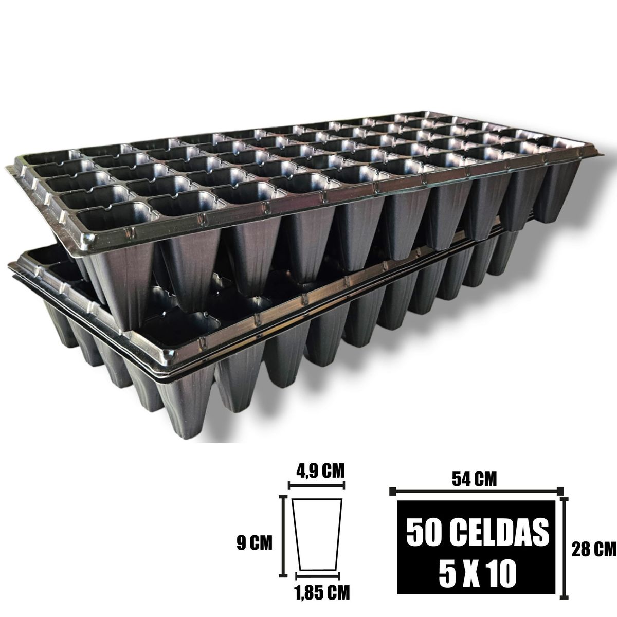 GENERICO - Semillero Almaciguera Forestal Bandeja Profunda Pack 4 Unidades lote