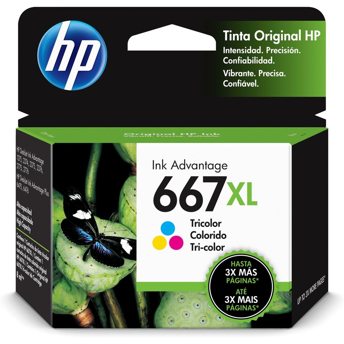 HP - Cartucho de tinta HP 667XL 330 páginas Tricolor HP