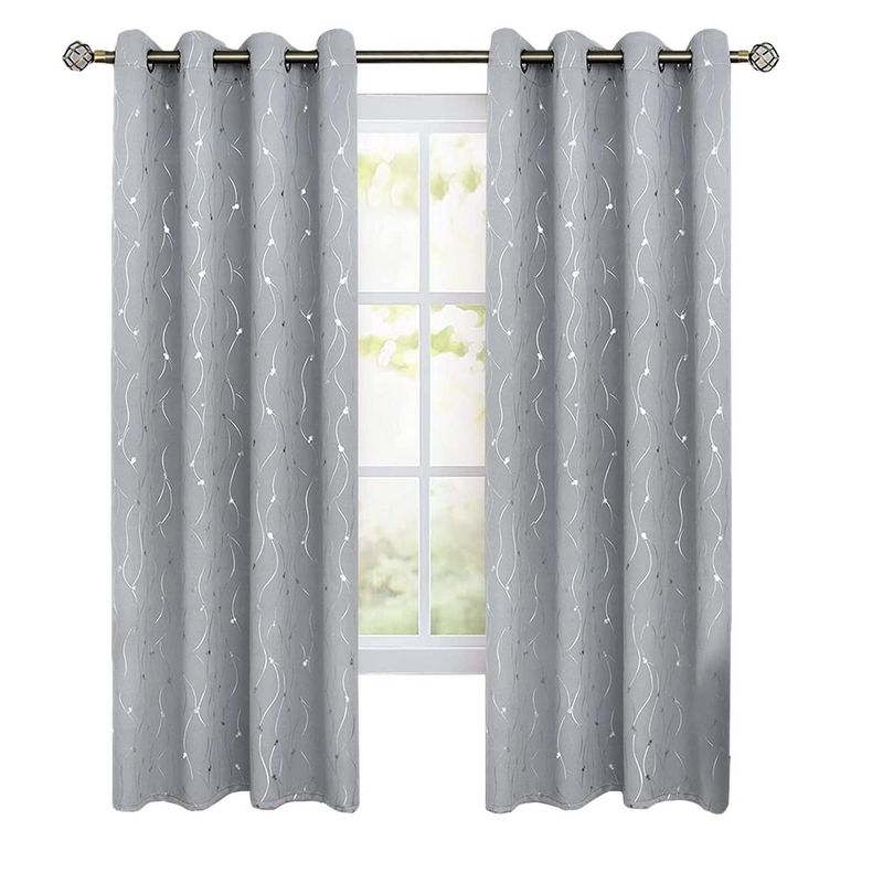 CASATUA - Cortina Blackout 95%, Son 2 Paños De 140x220cm CasaTua - Gris