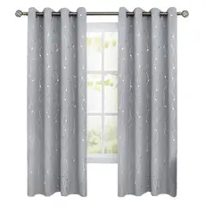 CASATUA - Cortina Blackout 95%, Son 2 Paños De 140x220cm - Gris