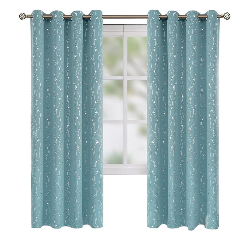 CASATUA - Cortina Blackout 95%, Son 2 Paños De 140x220cm CasaTua - Turquesa