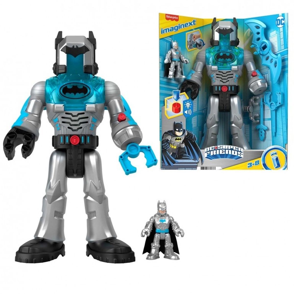 MATTEL - MATTEL HMK88 IMAGINEX DC SUPER FRIENDS INSIDER BATMAN ROBOT