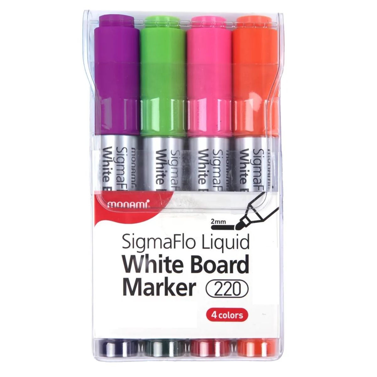 MONAMI - Set 4 plumones de pizarra colores