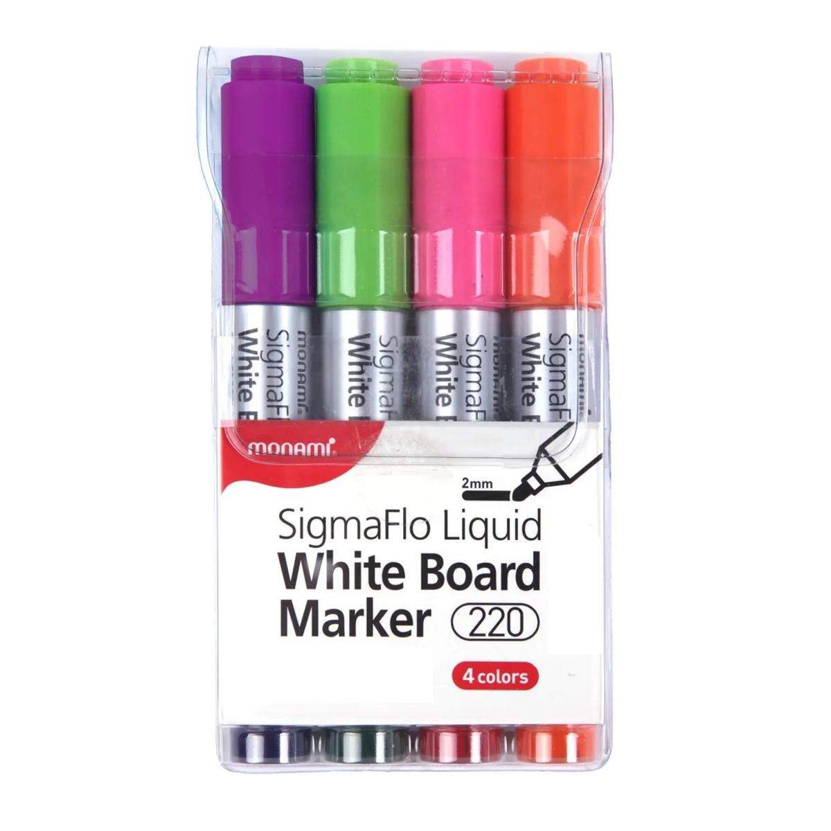 MONAMI - Set 4 plumones de pizarra colores