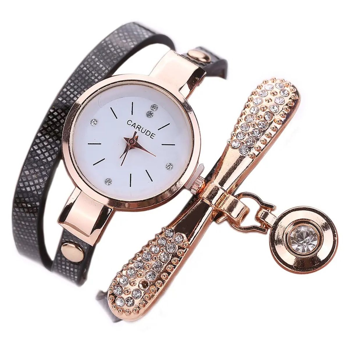 GENERICO - Reloj de lujo Personalizado para Mujeres con Incrustaciones y Pulsera