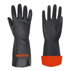 GENERICO - Guante Albañil Reforzado Pack 12 Pares Negro-naranjo