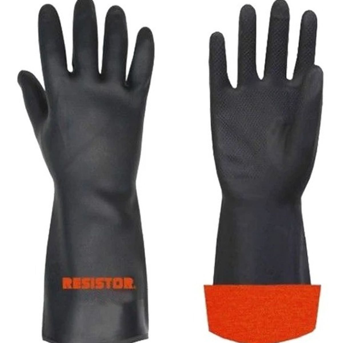 GENERICO - Guante Albañil Reforzado Pack 6 Pares Negro-naranjo