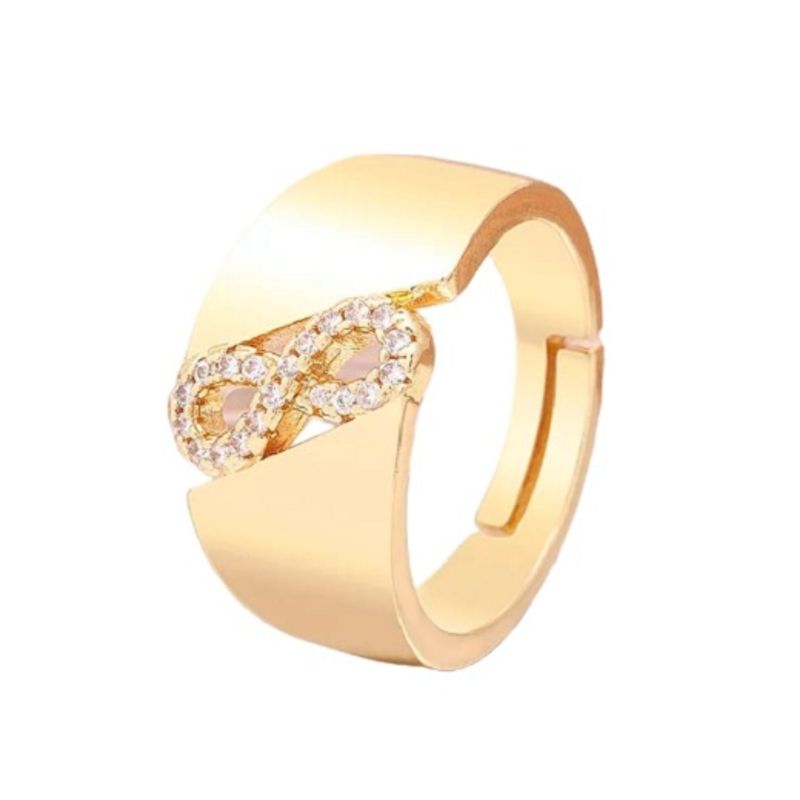 GENERICO - Anillo Infinito Baño de Oro 18K