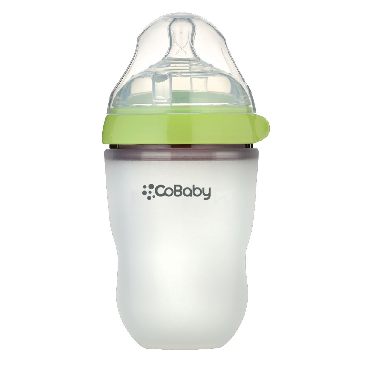 COBABY - MAMADERA SILICONA FLEXIBLE COBABY 250ml VERDE