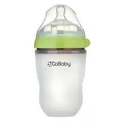 COBABY - MAMADERA SILICONA FLEXIBLE 250ml VERDE