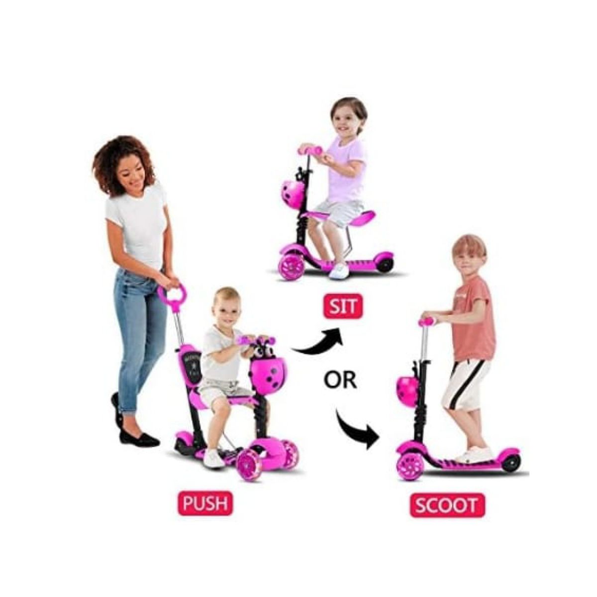 GENERICO - Scooter para niños con luces LED