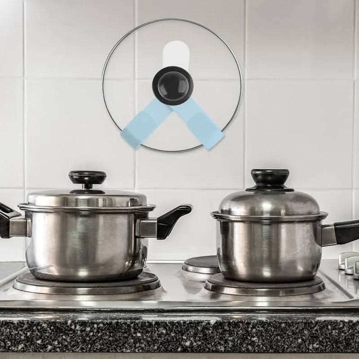 GENERICO - Soporte Colgante Tapa De Olla Montado N Pared Estante Cocina