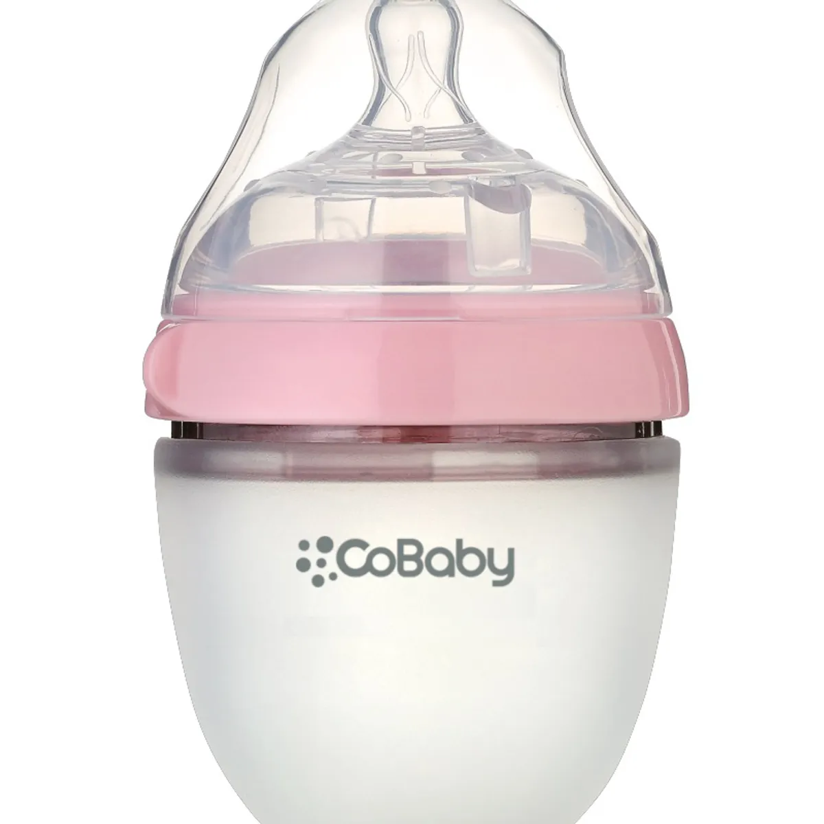 COBABY - MAMADERA SILICONA FLEXIBLE COBABY 150ml ROSA