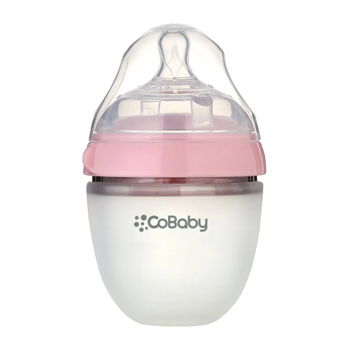 COBABY - MAMADERA SILICONA FLEXIBLE COBABY 150ml ROSA
