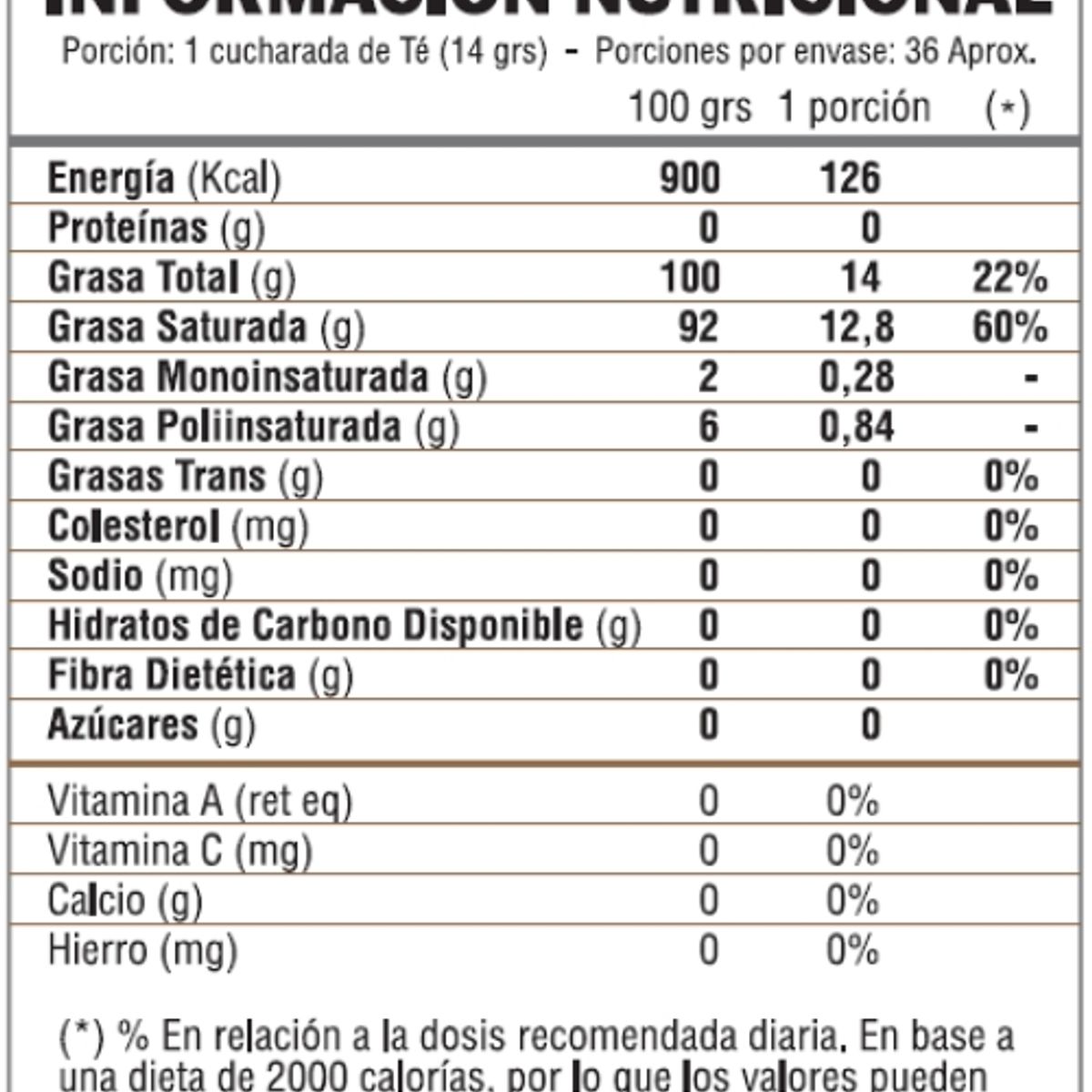B ORGANICS - Aceite de Coco Refinado 100% Orgánico 500 ml