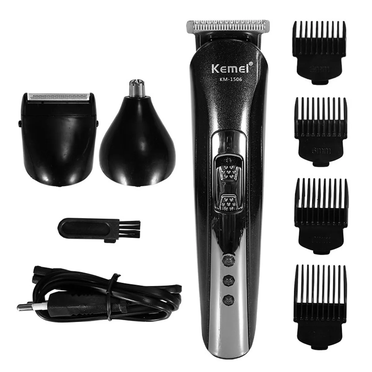 VATYERTY - Kemei-afeitadora profesional para Barba KM-1506 Negro