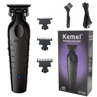 Kemei-cortadora de pelo eléctrica profesional KM-2299 Negro