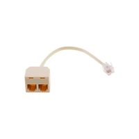 Adaptador Rj11 Conector Telefónico 1 Macho 2 Hembra