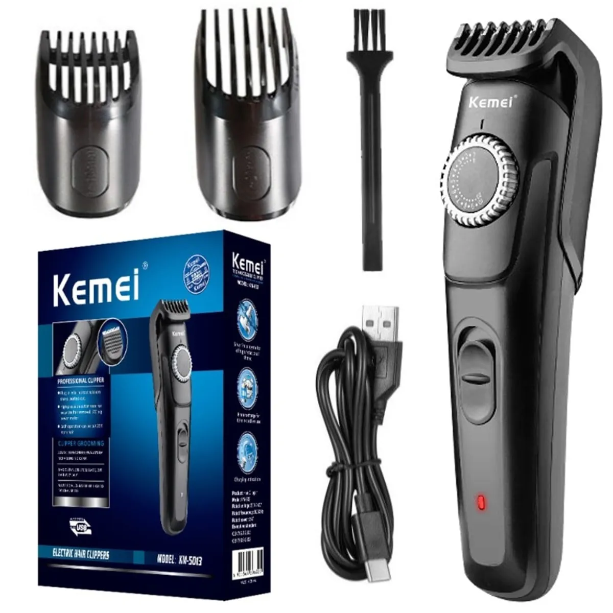 VATYERTY - Kemei-cortadora de pelo ajustable KM-5013 Negro.-