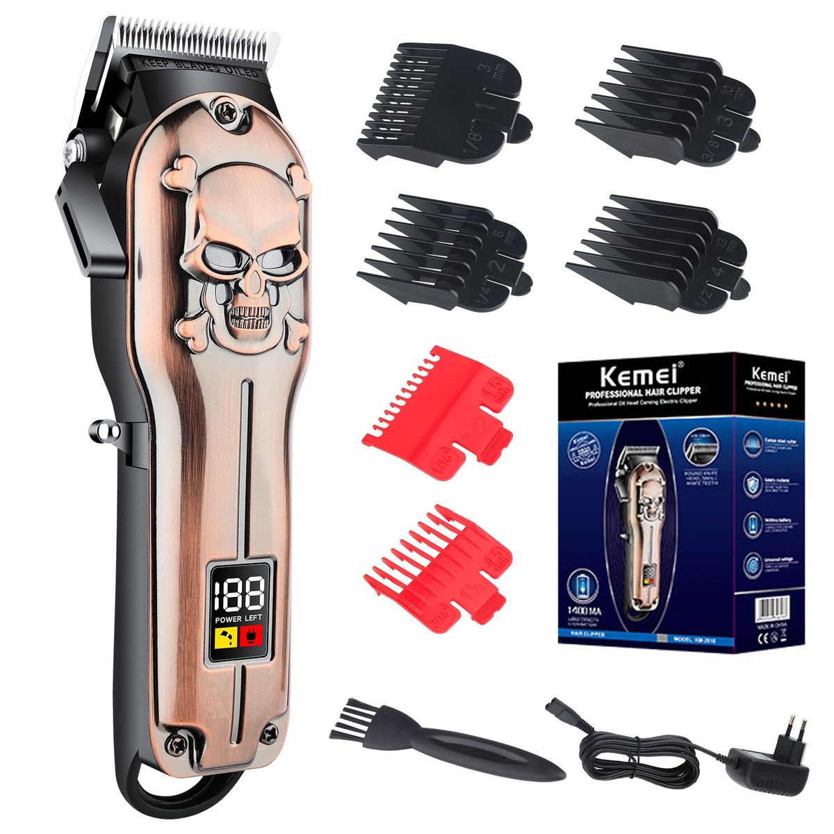 VATYERTY - Kemei-cortadora de pelo profesional KM-2618 Dorado