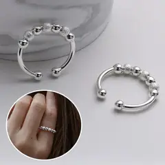 GENERICO - Anillo Antiestres Joyeria Minimalista -plata 925