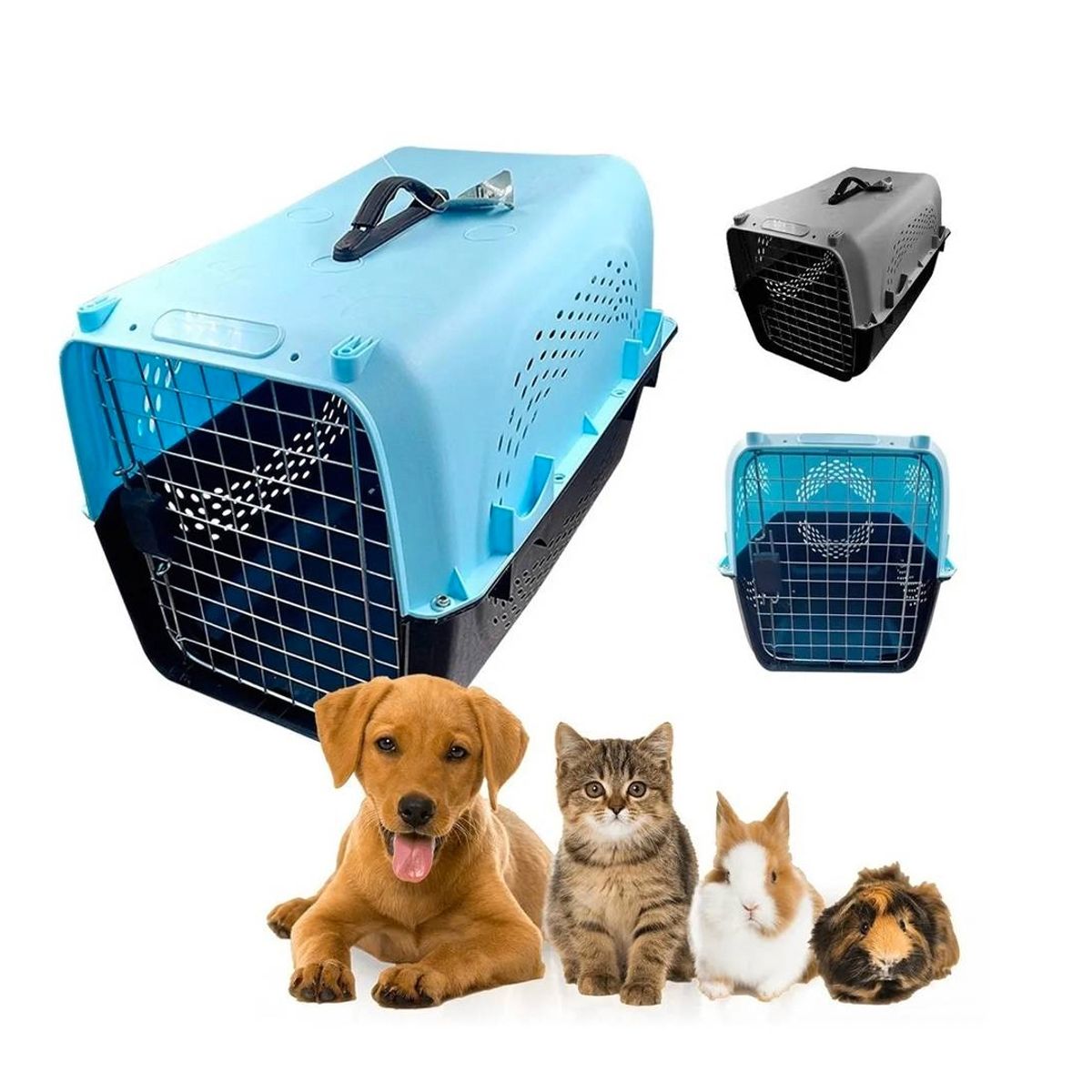 GENERICO - Caja Canil Transportadora Mascotas Con Ventilación Mediana