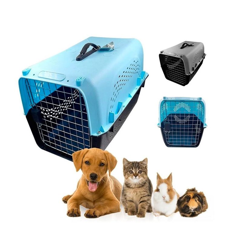 GENERICO - Caja Canil Transportadora Mascotas Con Ventilación Talla S-m