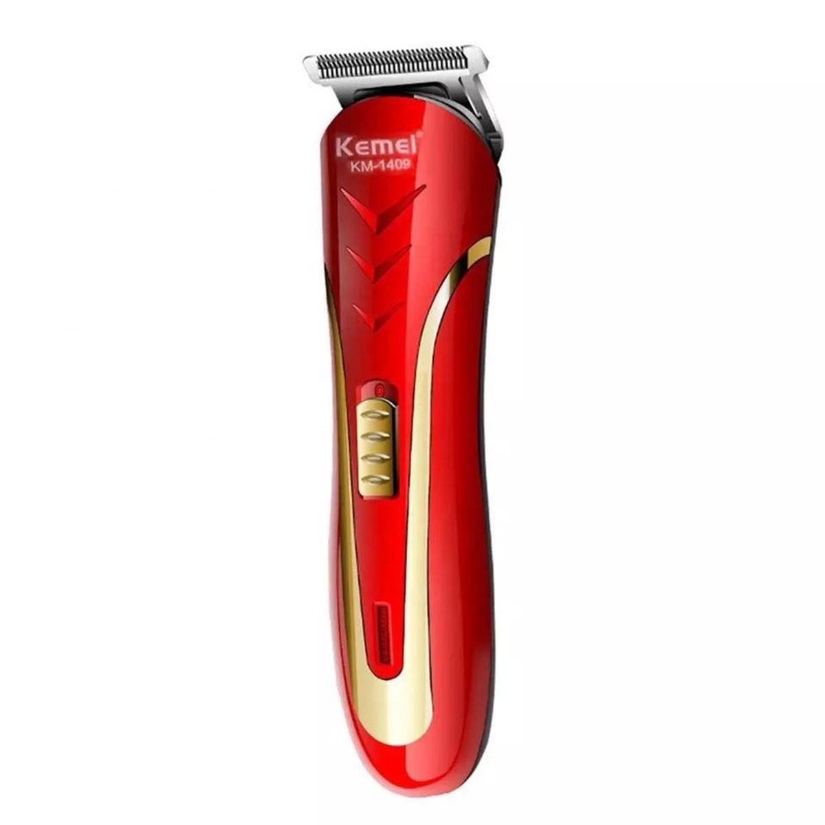 VATYERTY - Kemei-cortadora de pelo eléctrica recargable 2 en 1 KM-1409 Rojo