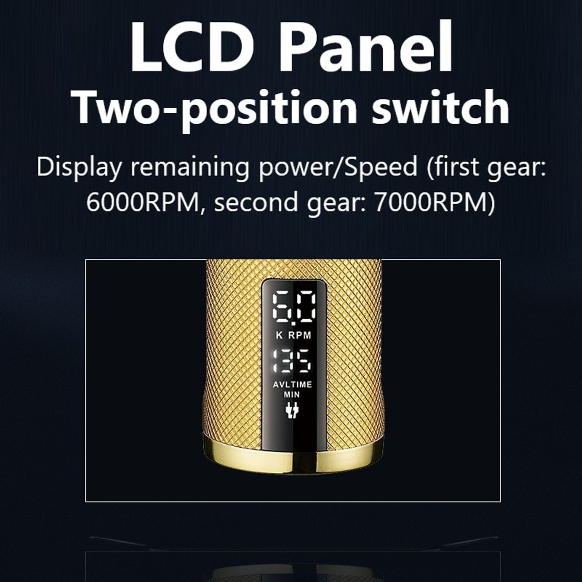 VATYERTY - Kemei-cortadora de pelo profesional KM-5096 Dorado