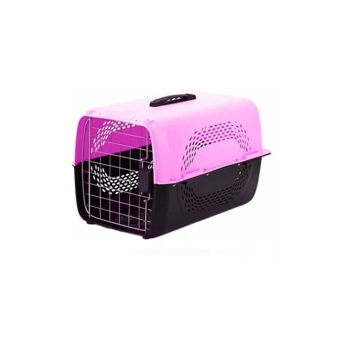 GENERICO - Caja Canil Transportadora Mascota Ventilación Talla S-m Rosa