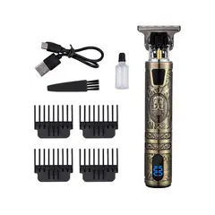 VATYERTY - Cortadora de pelo eléctrica T9 USB para hombre Dorado