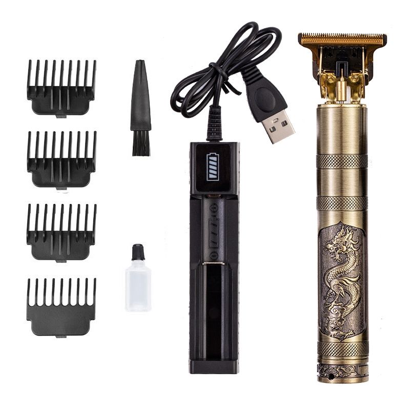 VATYERTY - Cortadora de pelo eléctrica T9 USB para hombre Dorado