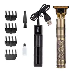 VATYERTY - Cortadora de pelo eléctrica T9 USB para hombre Dorado.-