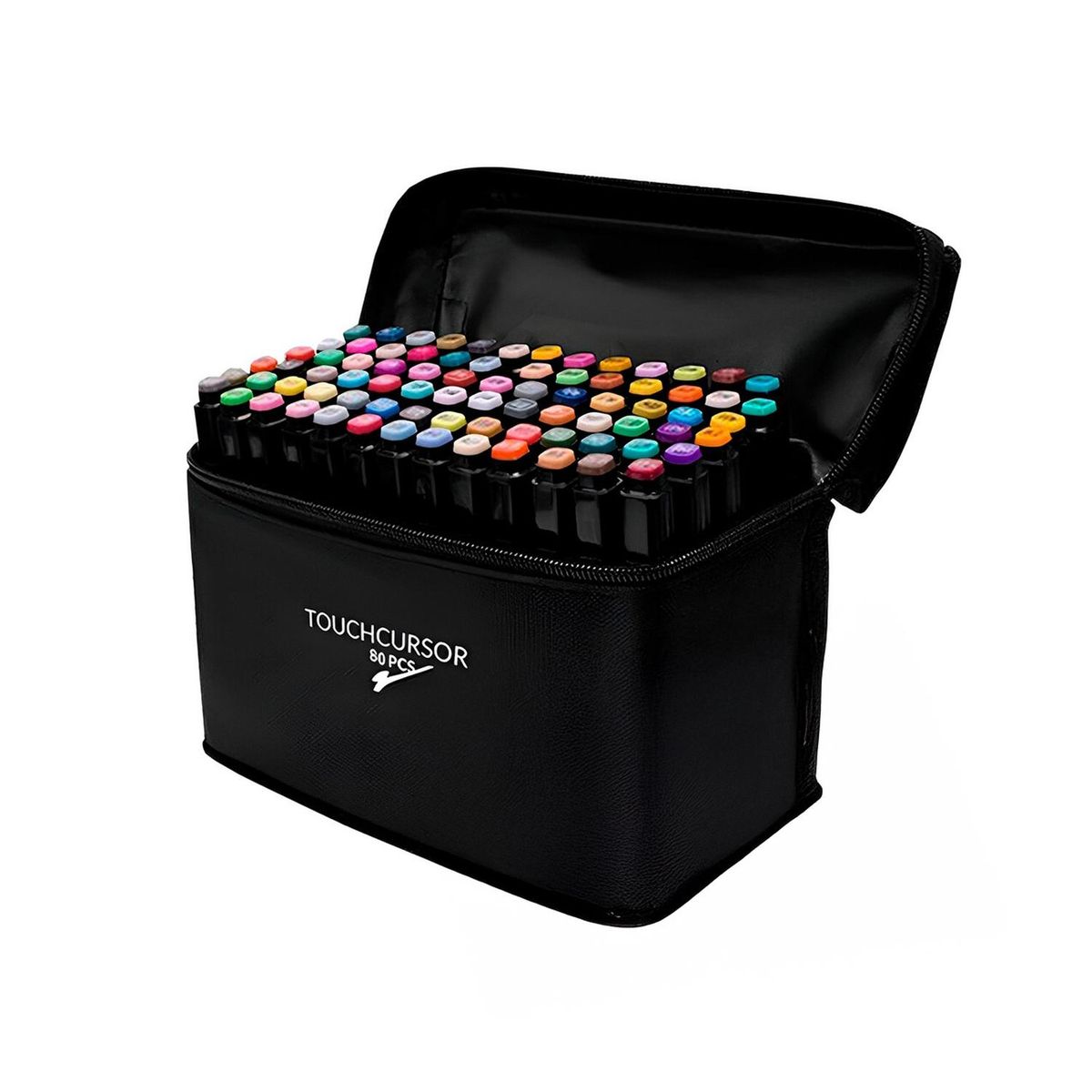 GENERICO - 80 MARCADORES DOBLE PUNTA + ESTUCHE PROFESIONAL