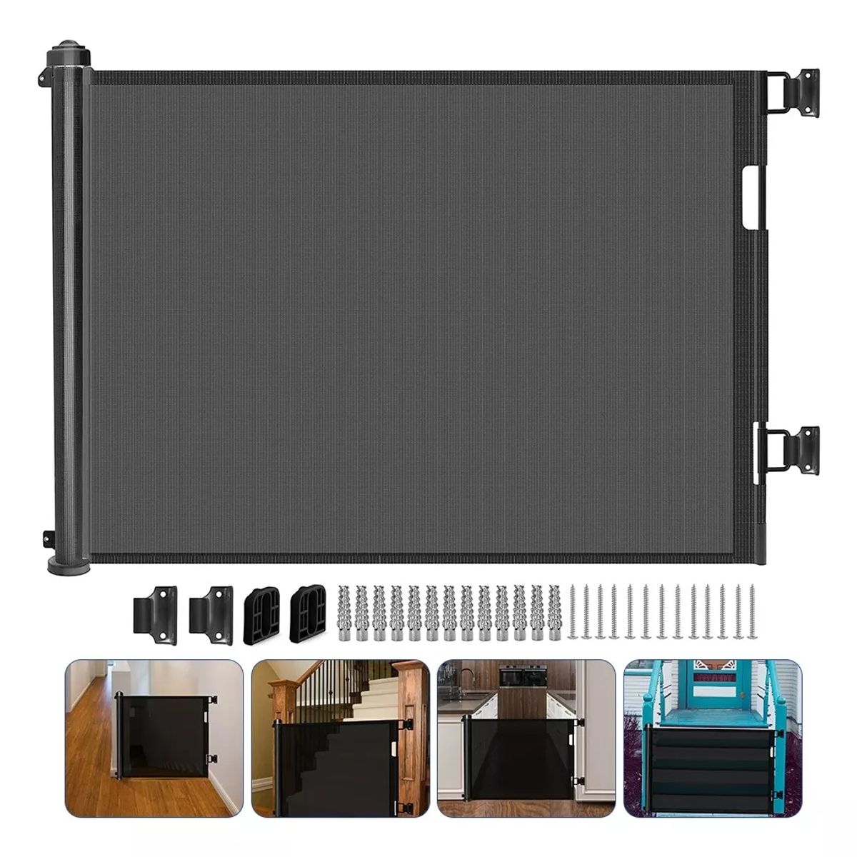 DEKANO - Reja Seguridad Escalera Para Bebe Mascotas ajustable 150cm