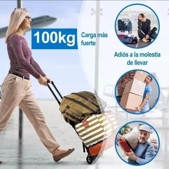 TNAKIEX - Carro Plegable Carga Aluminio Yegua Grande 100kg