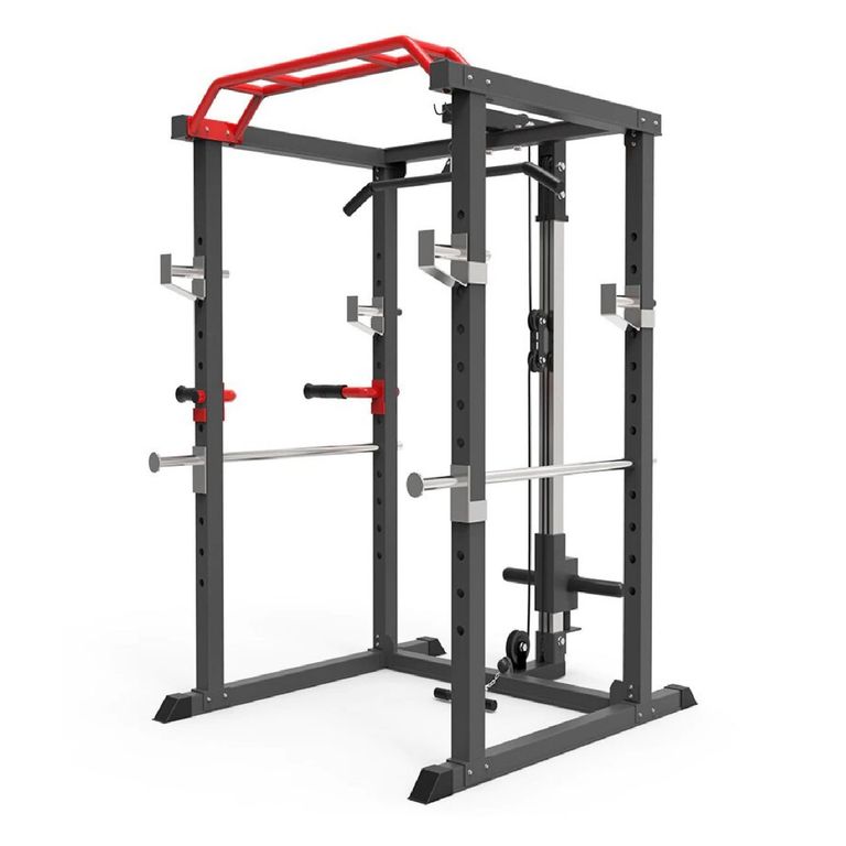 21K SPORTS Jaula Multifuncional Power Rack R300 Gym Con Polea