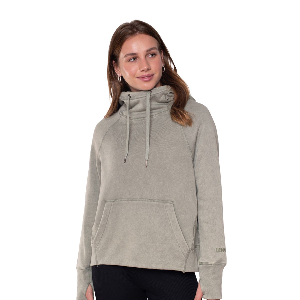 LENGA - Polerón Mujer Canguro Con Gorro Maitén Sustentable Lenga