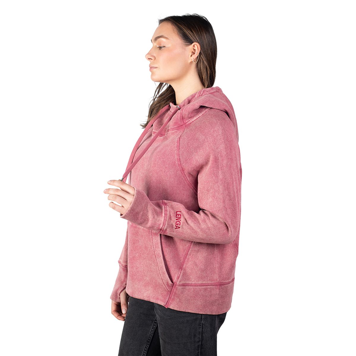 LENGA - Polerón Mujer Canguro Con Gorro Maitén Sustentable Lenga