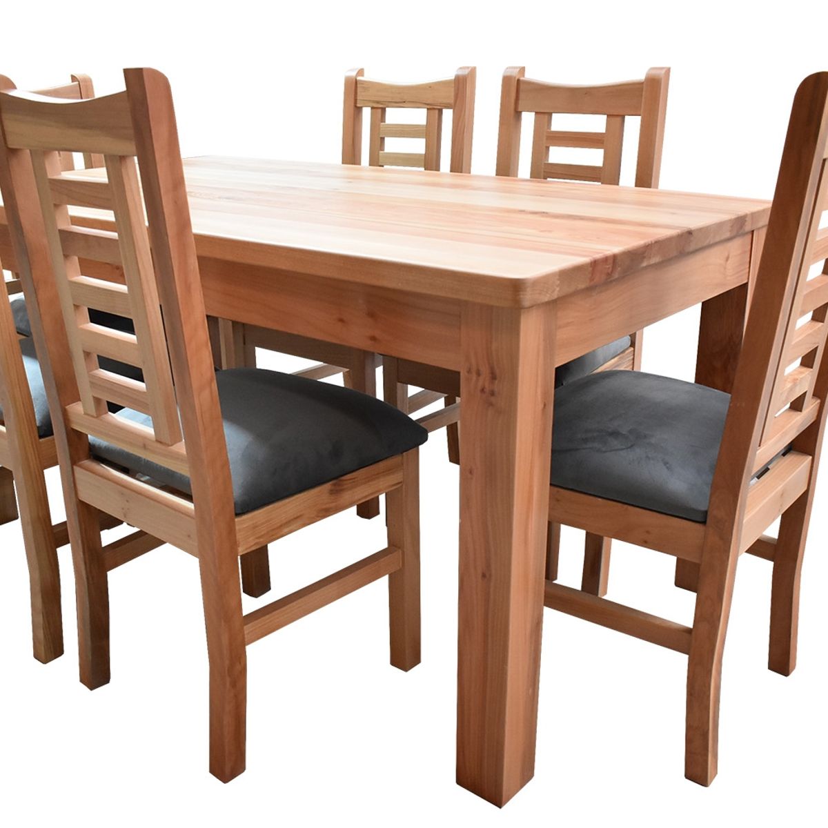 MUEBLES NATIVA - Comedor Nativo 90x160 6 Pucón Gris