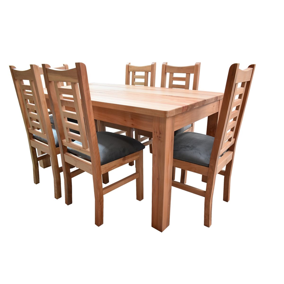 MUEBLES NATIVA - Comedor Nativo 90x160 6 Pucón Gris