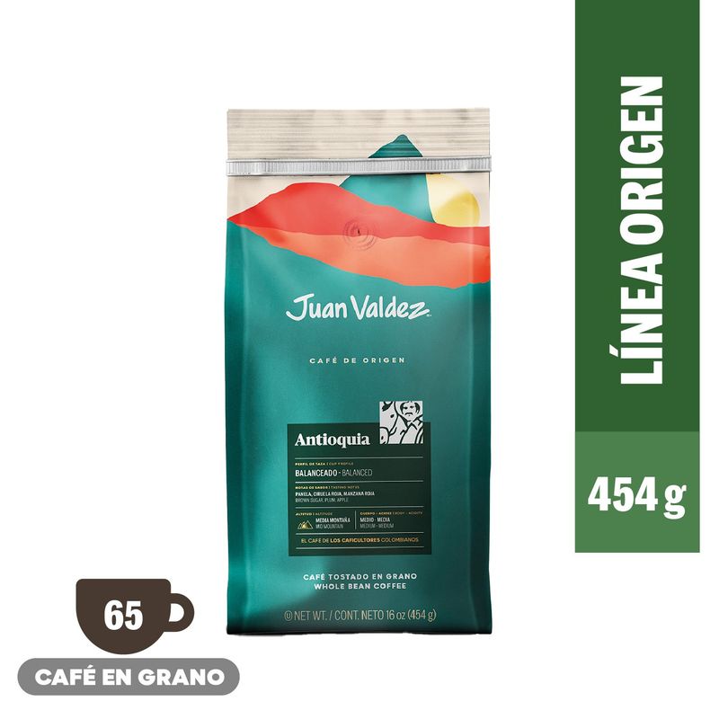 JUAN VALDEZ - Café Grano Antioquia 454g