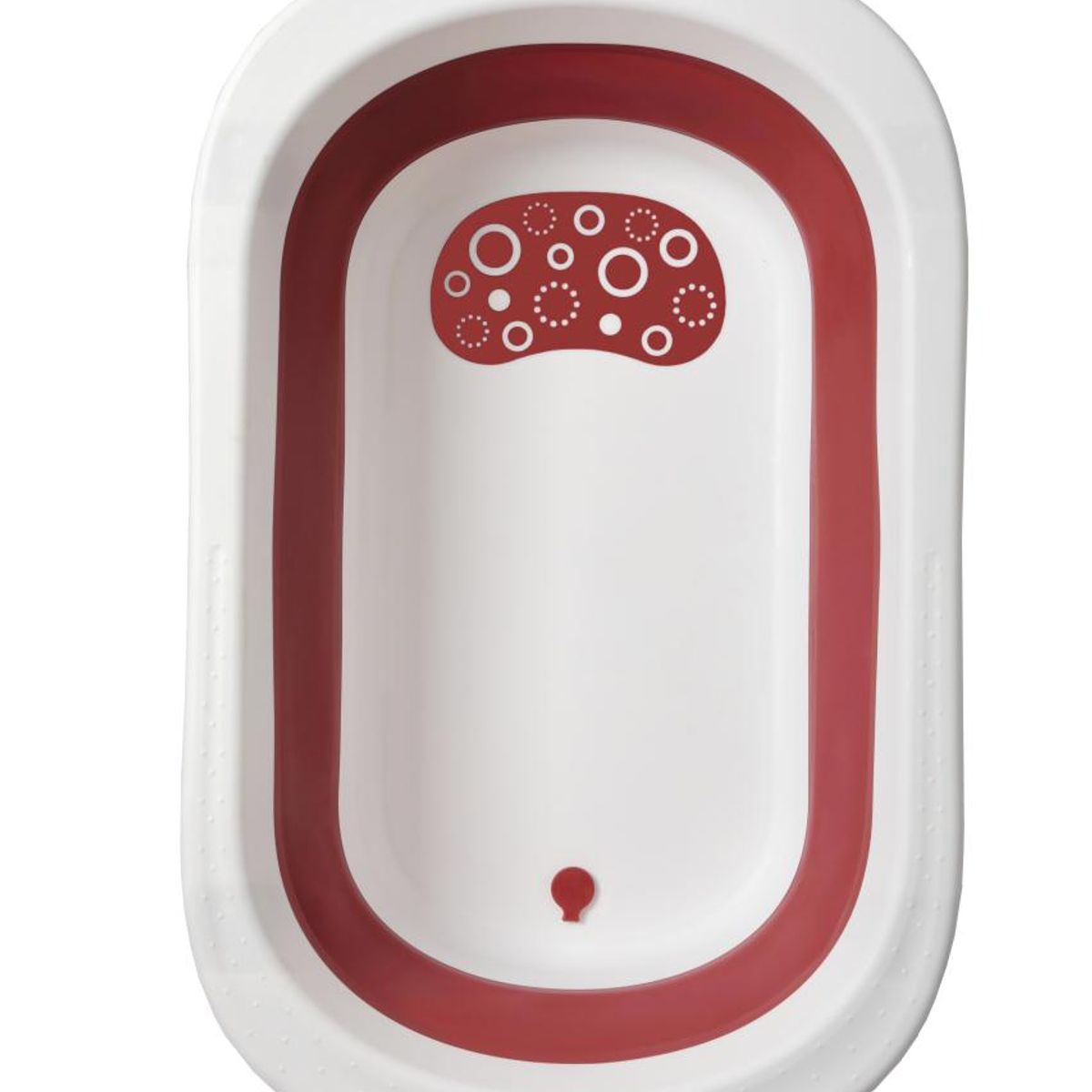 BJ HOGAR - Tina Bañera Plegable Para Bebe Rojo con Malla