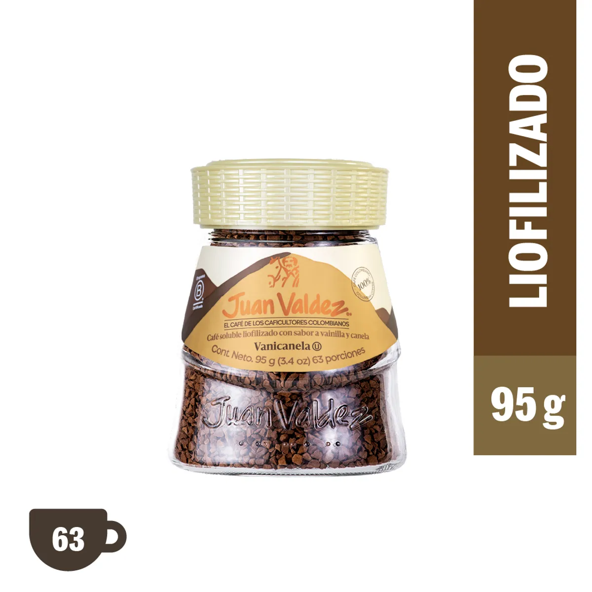 JUAN VALDEZ - Café Soluble Liofilizado Vanicanela 95g